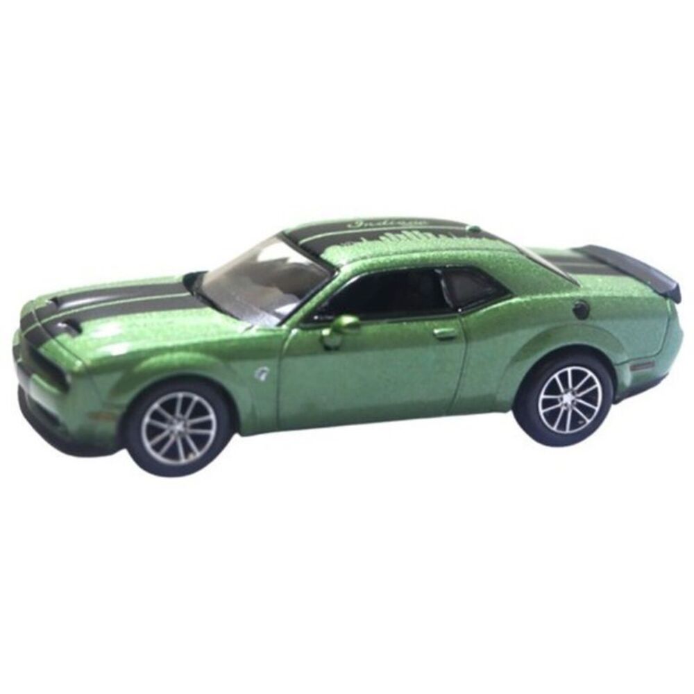 1:64 2023 Challenger SRT Demon 170 Green with Indiana Stripe Die-Cast Car